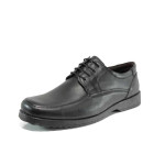 Черни анатомични мъжки обувки, естествена кожа - всекидневни обувки за есента и зимата N 100011599