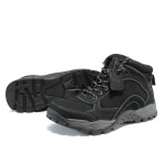 Черни мъжки боти, естествена кожа - всекидневни обувки за есента и зимата N 100011654