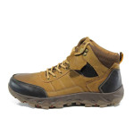 Кафяви мъжки боти, естествена кожа - всекидневни обувки за есента и зимата N 100011655