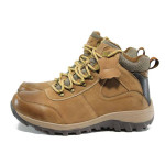 Кафяви мъжки боти, естествена кожа - всекидневни обувки за есента и зимата N 100011657
