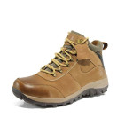 Кафяви мъжки боти, естествена кожа - всекидневни обувки за есента и зимата N 100011657