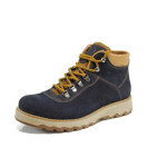 Сини мъжки боти, естествен набук - ежедневни обувки за есента и зимата N 100011687
