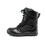 Черни мъжки боти, естествена кожа - всекидневни обувки за есента и зимата N 100011913