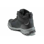 Черни мъжки боти, текстилна материя - всекидневни обувки за есента и зимата N 100011948