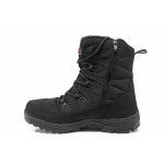 Черни мъжки боти, текстилна материя - всекидневни обувки за есента и зимата N 100011946