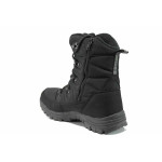 Черни мъжки боти, текстилна материя - всекидневни обувки за есента и зимата N 100011946