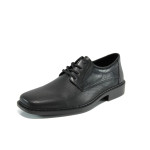 Черни мъжки обувки, естествена кожа - всекидневни обувки за пролетта и лятото N 10009871