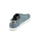 Сини дамски обувки с равна подметка,  с мемори пяна, здрава еко-кожа - всекидневни обувки за пролетта и лятото N 10009887