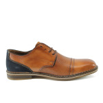Кафяви мъжки обувки, естествена кожа - всекидневни обувки за пролетта и лятото N 100010475