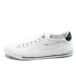 Бели мъжки спортни обувки, текстилна материя - всекидневни обувки за пролетта и лятото N 100010476