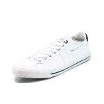 Бели мъжки спортни обувки, текстилна материя - всекидневни обувки за пролетта и лятото N 100010476