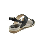 Черни дамски сандали, естествена кожа и еко-кожа - всекидневни обувки за лятото N 100010482