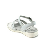 Бели анатомични дамски сандали, естествена кожа - всекидневни обувки за лятото N 100011061