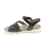 Черни анатомични дамски сандали, естествена кожа - всекидневни обувки за лятото N 100011060