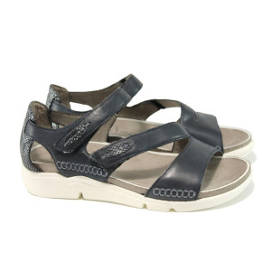 Бели анатомични дамски сандали, естествена кожа - всекидневни обувки за лятото N 100011062