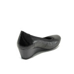Черни дамски обувки с платформа, естествена кожа - всекидневни обувки за целогодишно ползване N 100011113