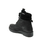 Черни дамски боти с мемори пяна, естествена кожа - ежедневни обувки за есента и зимата N 100011168