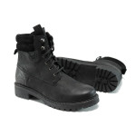 Черни дамски боти с мемори пяна, естествена кожа - ежедневни обувки за есента и зимата N 100011168