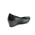 Тъмносини анатомични дамски обувки с платформа, естествена кожа - всекидневни обувки за целогодишно ползване N 100011174