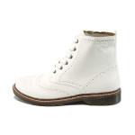 Бели анатомични дамски боти, здрава еко-кожа - всекидневни обувки за есента и зимата N 100011170