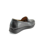 Черни дамски обувки с равна подметка, естествена кожа - всекидневни обувки за есента и зимата N 100011266