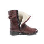 Винени анатомични дамски боти, здрава еко-кожа - всекидневни обувки за есента и зимата N 100011273