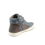 Сини анатомични мъжки спортни обувки с мемори пяна, здрава еко-кожа - всекидневни обувки за есента и зимата N 100011287