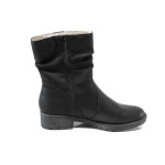 Черни дамски боти, здрава еко-кожа - всекидневни обувки за есента и зимата N 100011416