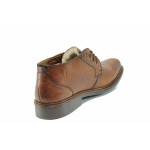 Кафяви мъжки боти, естествена кожа - всекидневни обувки за есента и зимата N 100011546