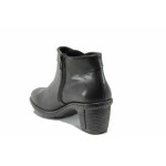 Черни дамски боти, естествена кожа - всекидневни обувки за есента и зимата N 100011641