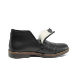 Черни мъжки боти, естествена кожа - ежедневни обувки за есента и зимата N 100011691