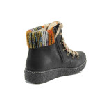 Черни дамски боти, здрава еко-кожа - всекидневни обувки за есента и зимата N 100011823
