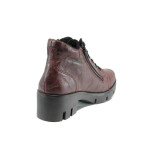 Винени дамски боти, здрава еко-кожа - всекидневни обувки за есента и зимата N 100011951