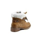 Кафяви анатомични дамски боти, здрава еко-кожа - всекидневни обувки за есента и зимата N 100011978