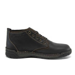 Кафяви мъжки боти, естествена кожа - ежедневни обувки за есента и зимата N 100012004