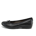 Черни анатомични дамски обувки с равна подметка, здрава еко-кожа - всекидневни обувки за есента и зимата N 100012006