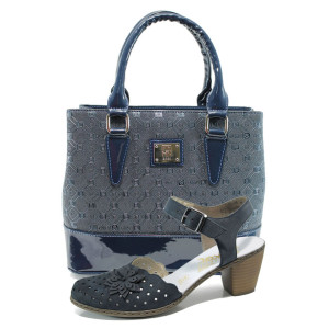 Син комплект обувки и чанта - удобство и стил за пролетта и лятото N 100010133