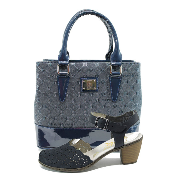 Син комплект обувки и чанта - удобство и стил за пролетта и лятото N 100010134
