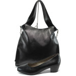 Черен комплект обувки и чанта - удобство и стил за пролетта и лятото N 100010140