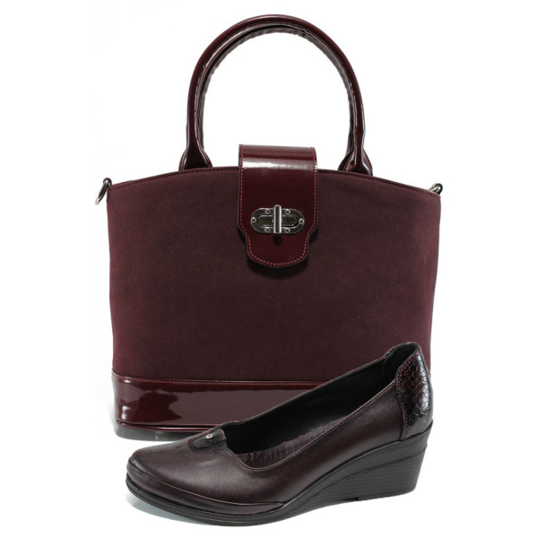 Винен комплект обувки и чанта - удобство и стил за пролетта и лятото N 100010123