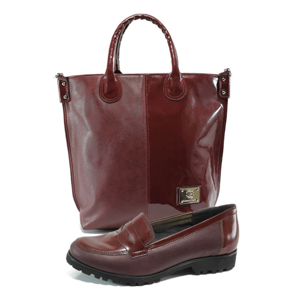 Винен комплект обувки и чанта - удобство и стил за пролетта и лятото N 100010159