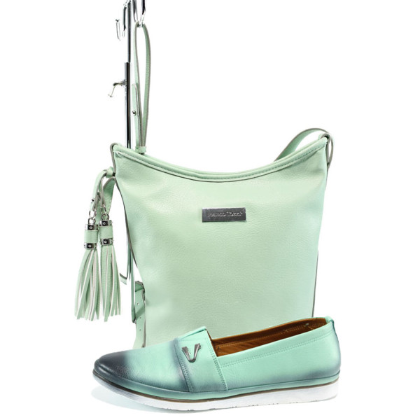 Зелен комплект обувки и чанта - удобство и стил за пролетта и лятото N 100010160