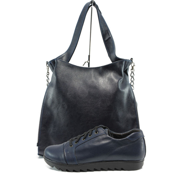 Син комплект обувки и чанта - удобство и стил за пролетта и лятото N 100010151