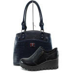 Син комплект обувки и чанта - удобство и стил за пролетта и лятото N 100010176