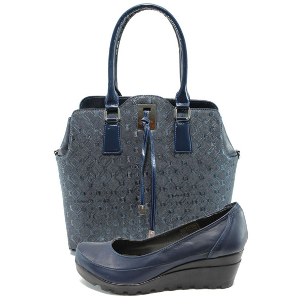 Син комплект обувки и чанта - удобство и стил за пролетта и лятото N 100010179