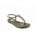 Зелени дамски сандали, pvc материя - ежедневни обувки за пролетта и лятото N 100012577