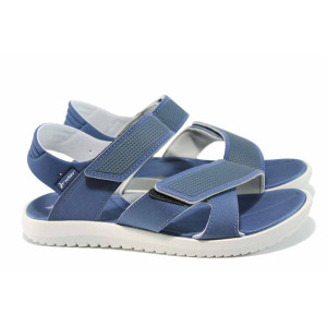 Сини анатомични мъжки сандали с мемори пяна, pvc материя - ежедневни обувки за пролетта и лятото N 100012606