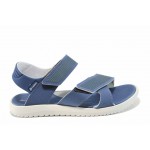 Сини анатомични мъжки сандали с мемори пяна, pvc материя - ежедневни обувки за пролетта и лятото N 100012606