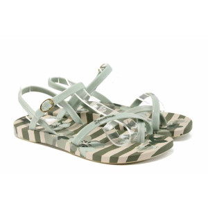 Бежови анатомични дамски сандали, pvc материя - ежедневни обувки за пролетта и лятото N 100012582