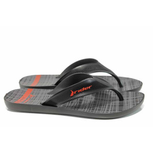 Черни анатомични мъжки чехли, pvc материя - ежедневни обувки за пролетта и лятото N 100012591